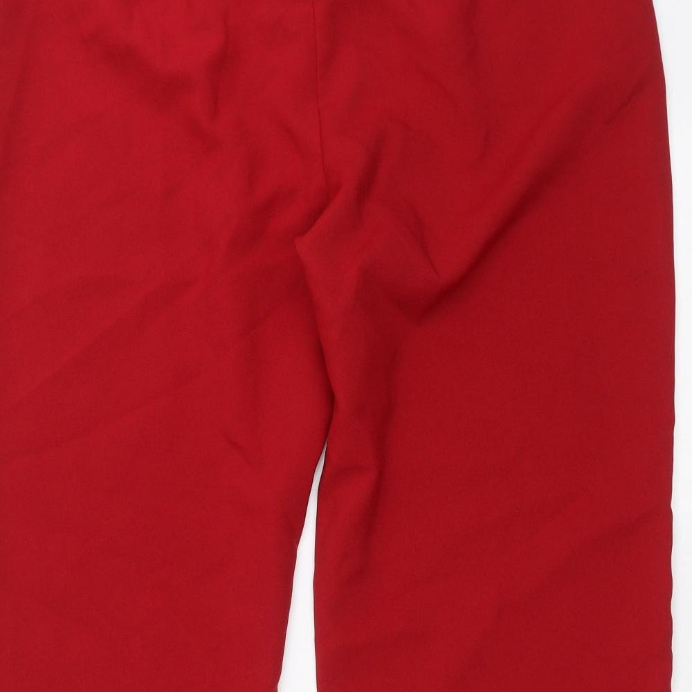 BM Womens Red Cropped Trousers Size 14 L20 in