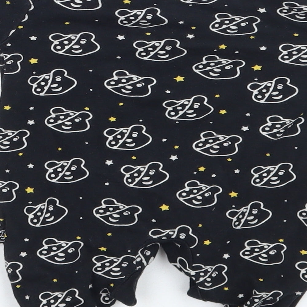 George Baby Black Geometric Babygrow One-Piece Size Newborn - children in need