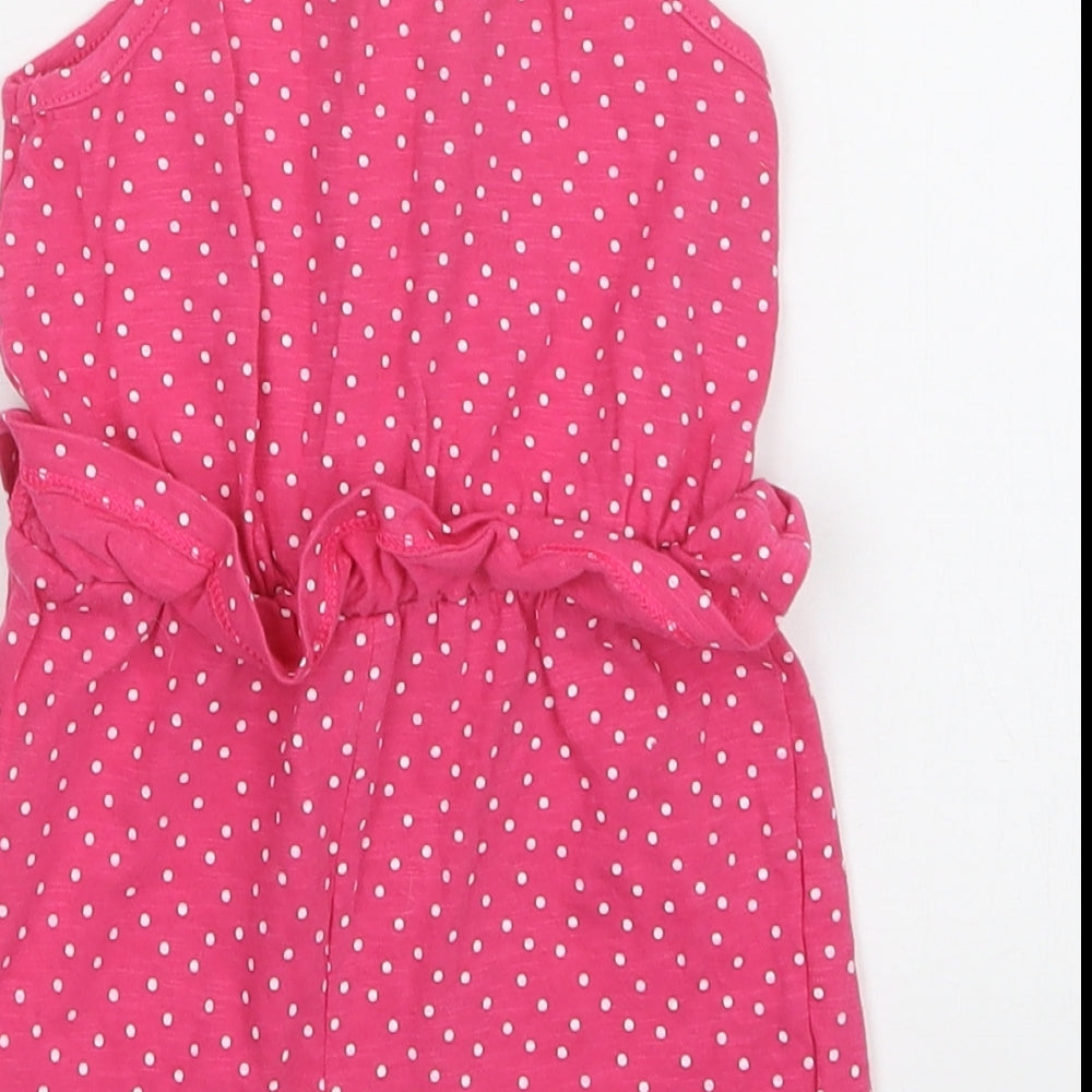 Matalan Baby Pink Polka Dot Romper One-Piece Size 18-24 Months