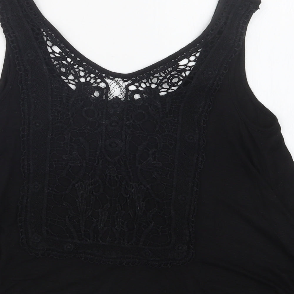 New Look Womens Black Basic Tank Size 6