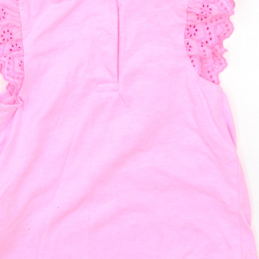 Primark Girls Pink Basic T-Shirt Size 3-6 Months - Love Heart