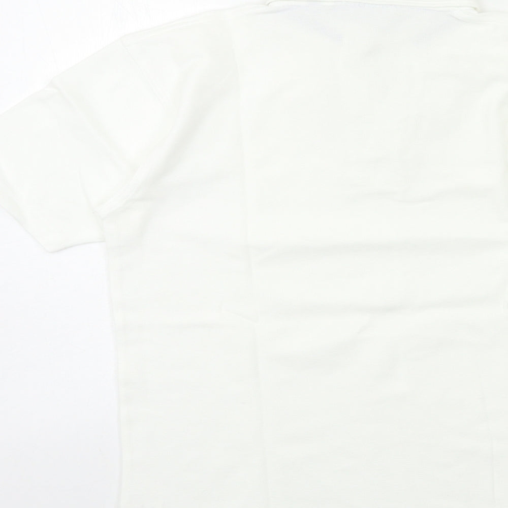 GREENWOOD Mens White Polo Size M
