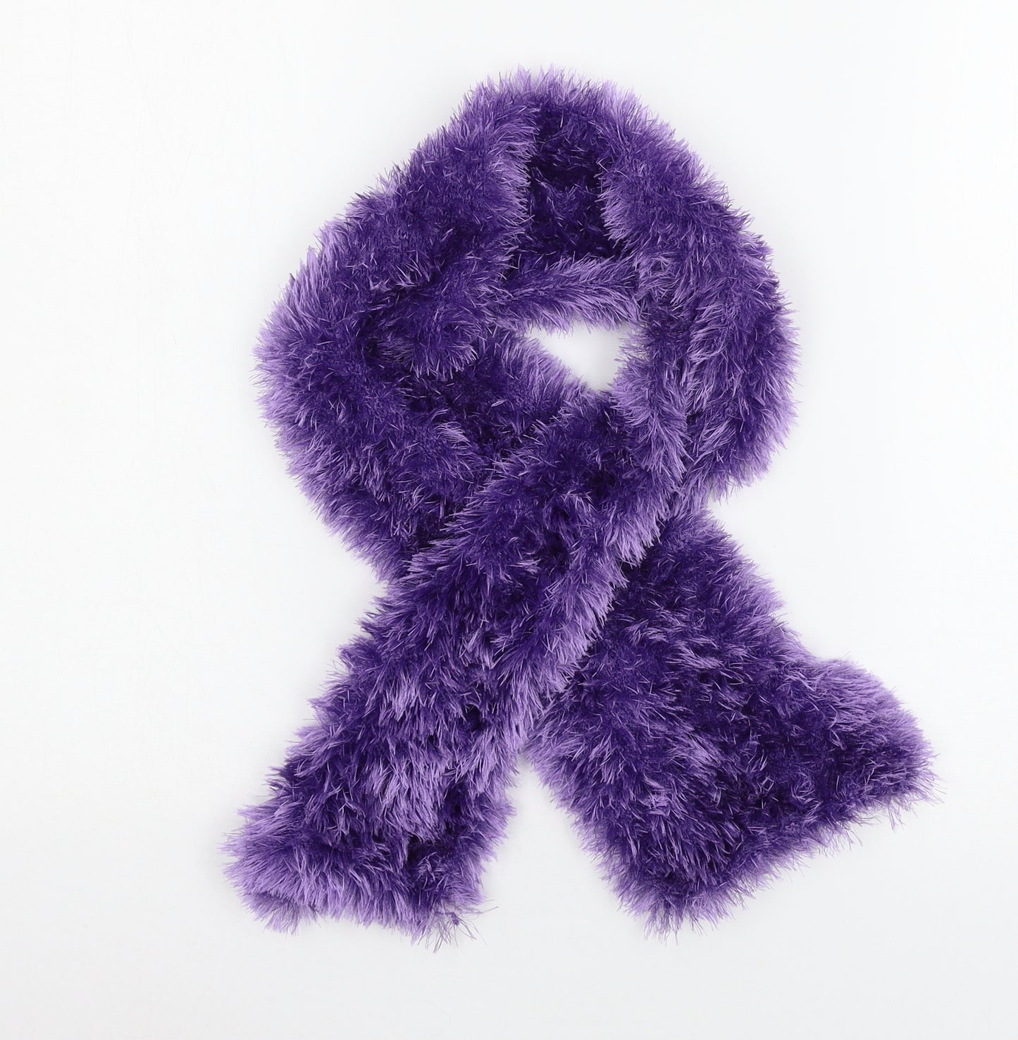 Preworn Womens Purple Knit Scarf
