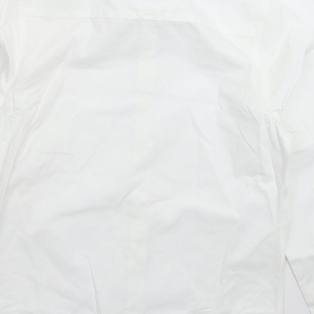TU Boys White Basic Button-Up Size 13 Years