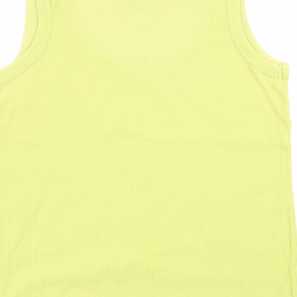 Essentials Womens Green Basic Tank Size 10