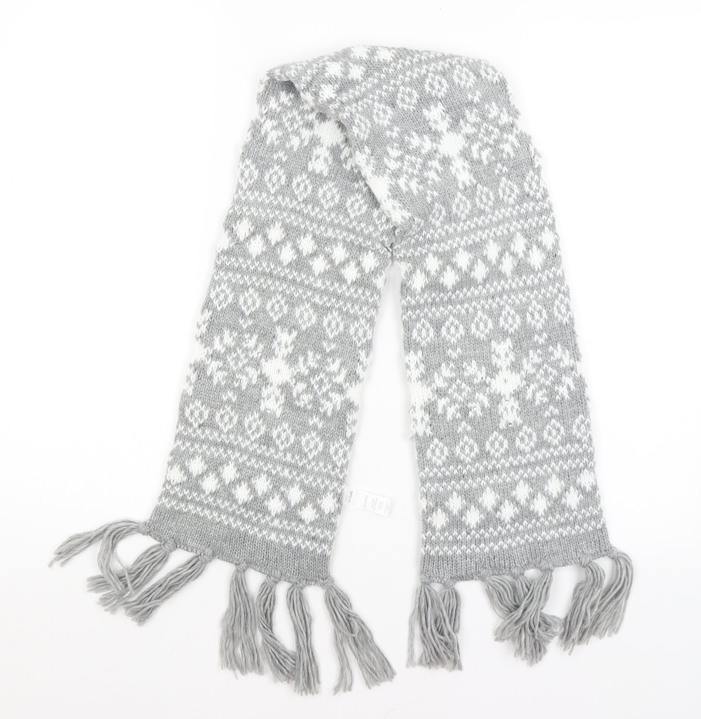 Matalan Girls Grey Geometric Scarf Scarves & Wraps One Size