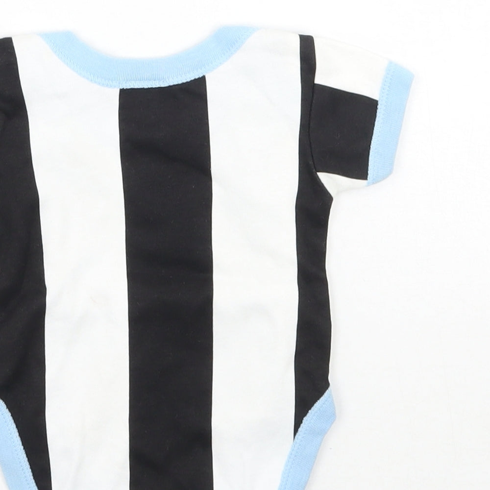 Newcastle United Baby Black Striped Babygrow One-Piece Size Newborn - OFFICIAL MERCHANDISE