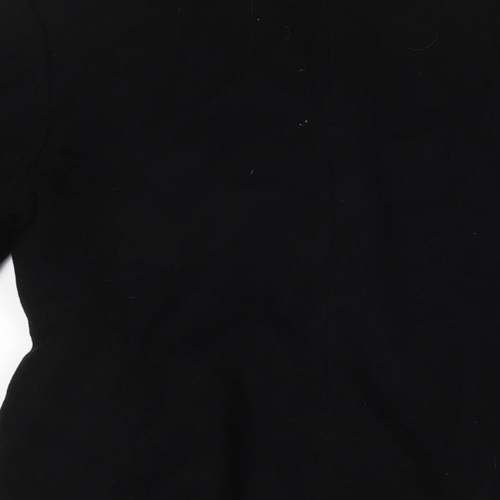 Preworn Womens Black Pea Coat Blazer One Size