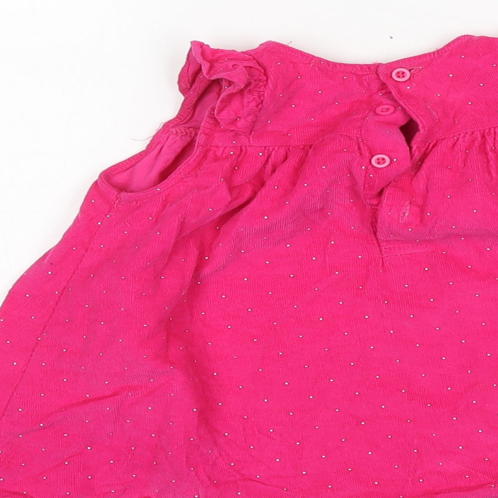 Pep & co Girls Pink Spotted A-Line Size 6-9 Months