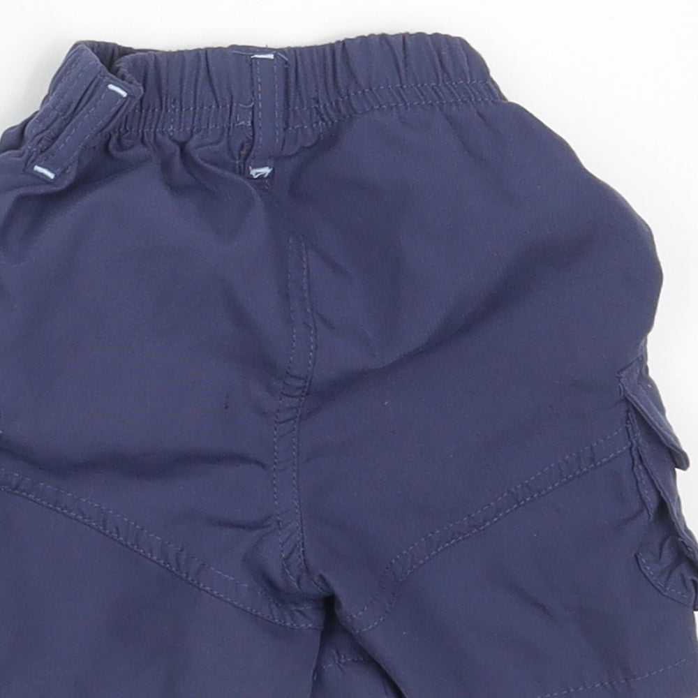 Nursery Time Baby Blue Cargo Trousers Size 6-9 Months - Waist 14in; Inside leg 4in