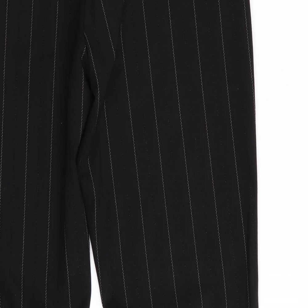 liverpool Womens Black Striped Trousers Size 8 L28 in