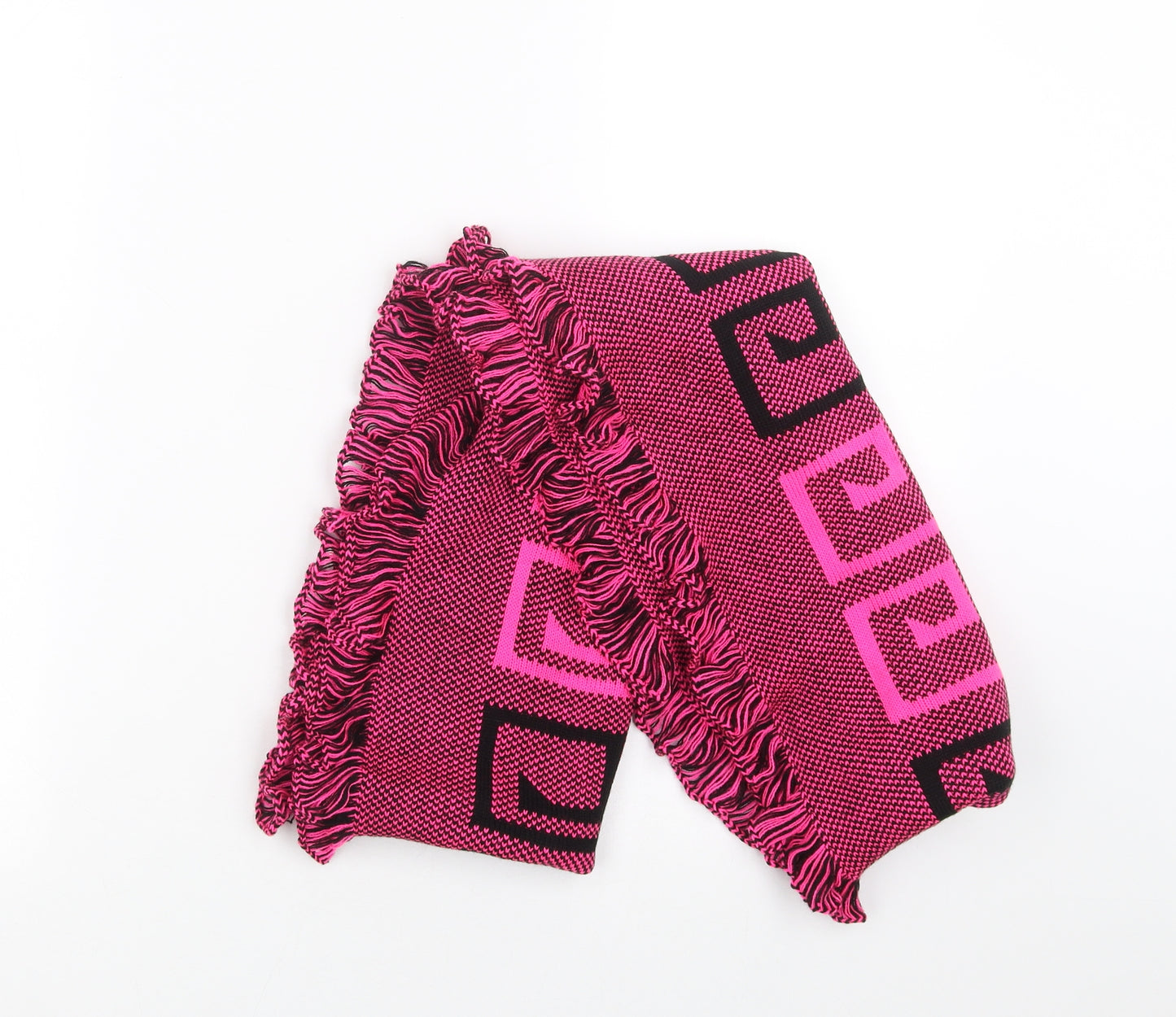 Preworn Womens Pink Geometric Scarf - loop scarf
