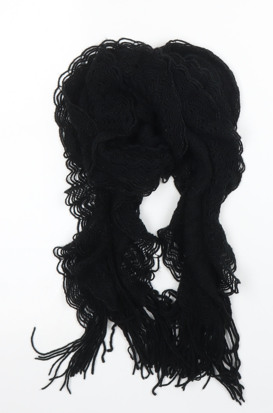 Preworn Unisex Black Scarf