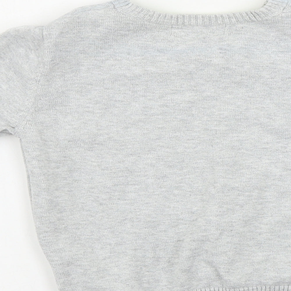 H&M Boys Grey Geometric Pullover Jumper Size 2-3 Years