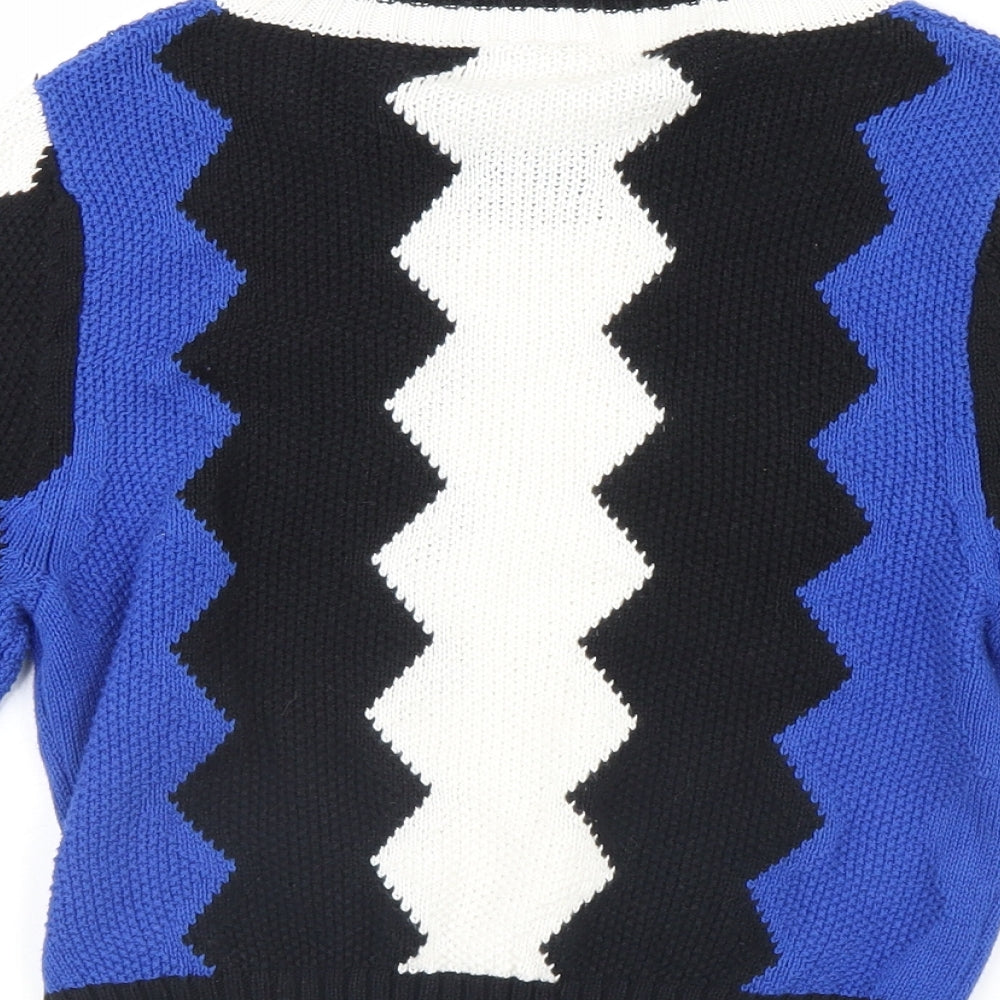 FOREVER 21 Girls Multicoloured Striped Pullover Jumper Size M
