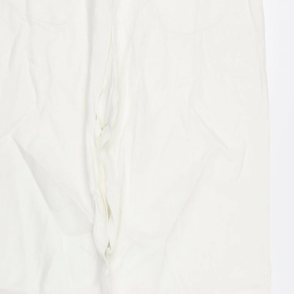 Primark Womens White Trousers Size 12 L30 in