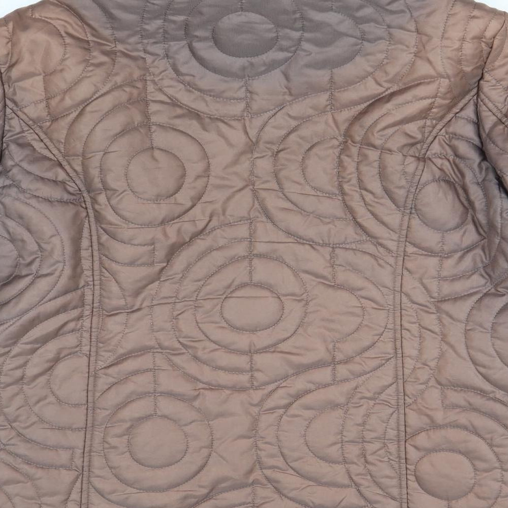 Finesse Womens Brown Jacket Size 14 - Metallic Look