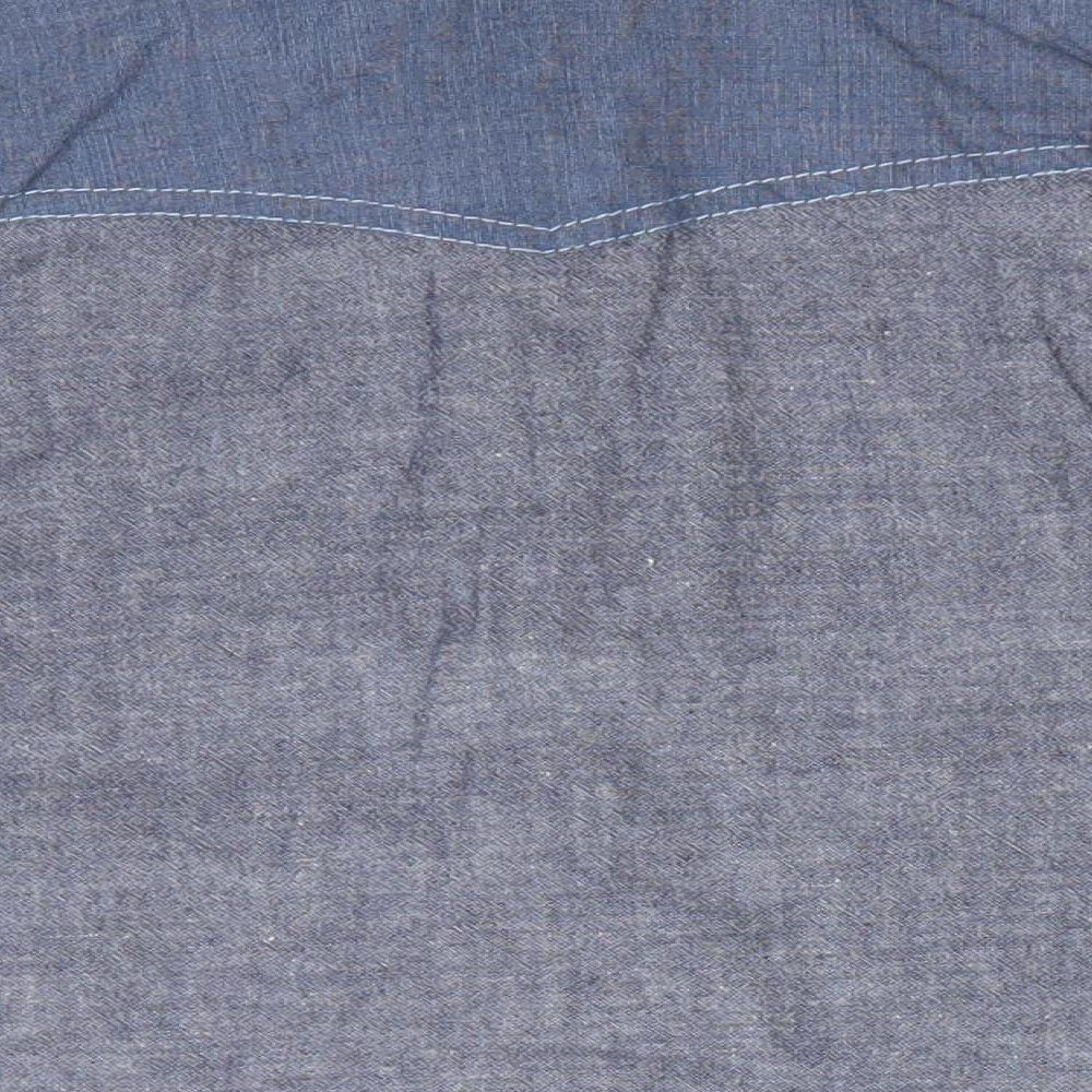 M&Co Boys Blue Basic Button-Up Size 12-18 Months