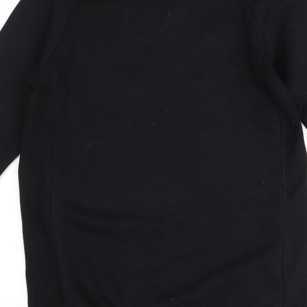 F&F Girls Black Tunic Jumper Size 10-11 Years - unicorn