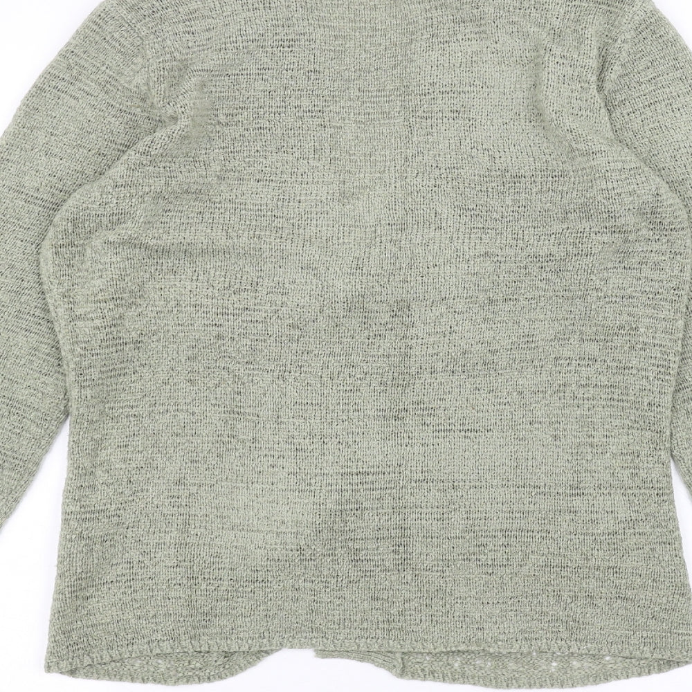 BM Womens Green Cardigan Jumper Size S