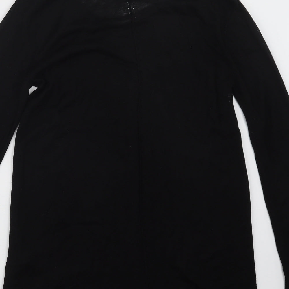 H&M Womens Black Knit Pullover Jumper Size XS