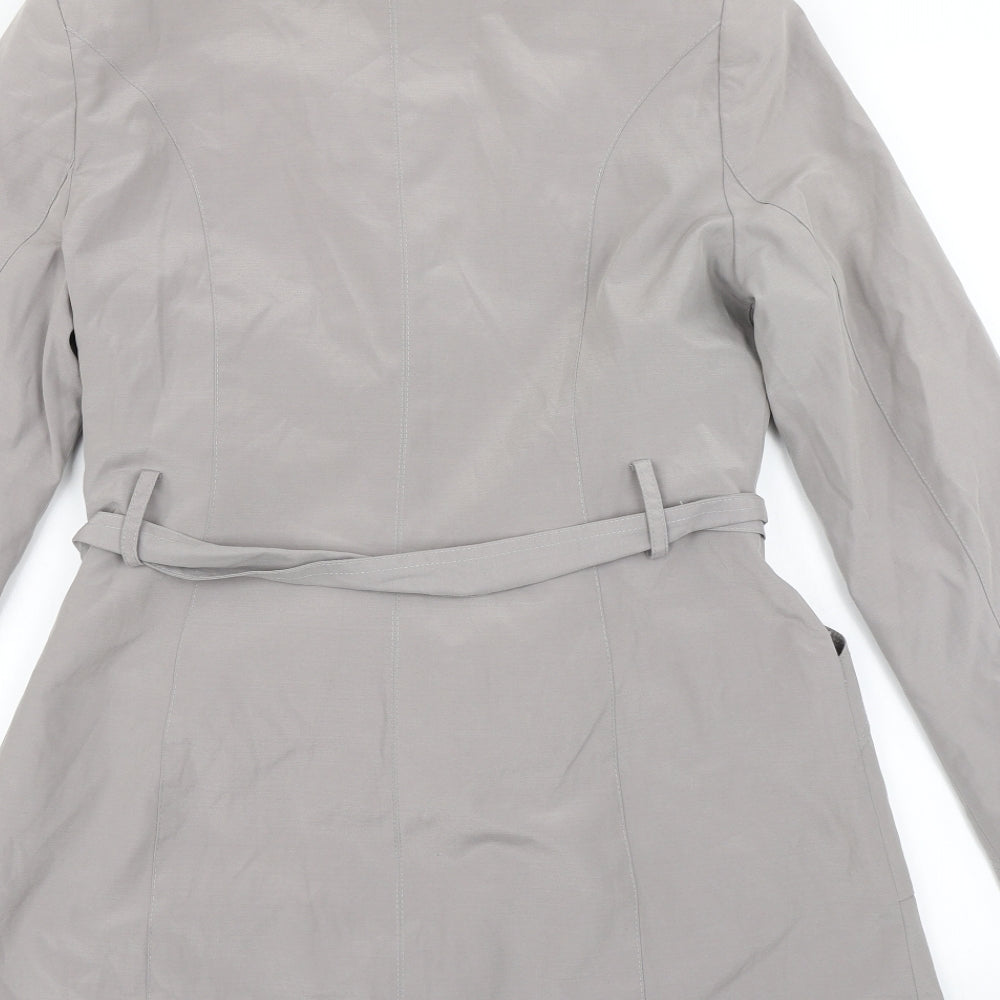 BHS Womens Grey Overcoat Coat Size 10