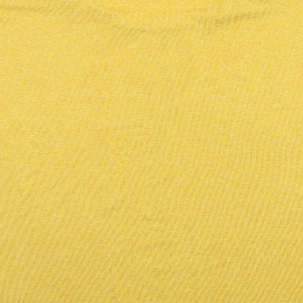 M&Co Womens Yellow Knit Pullover Jumper Size 14