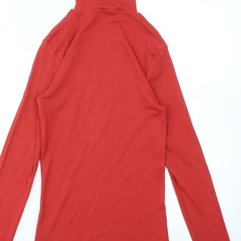Peacokcs Womens Red Basic T-Shirt Size 8