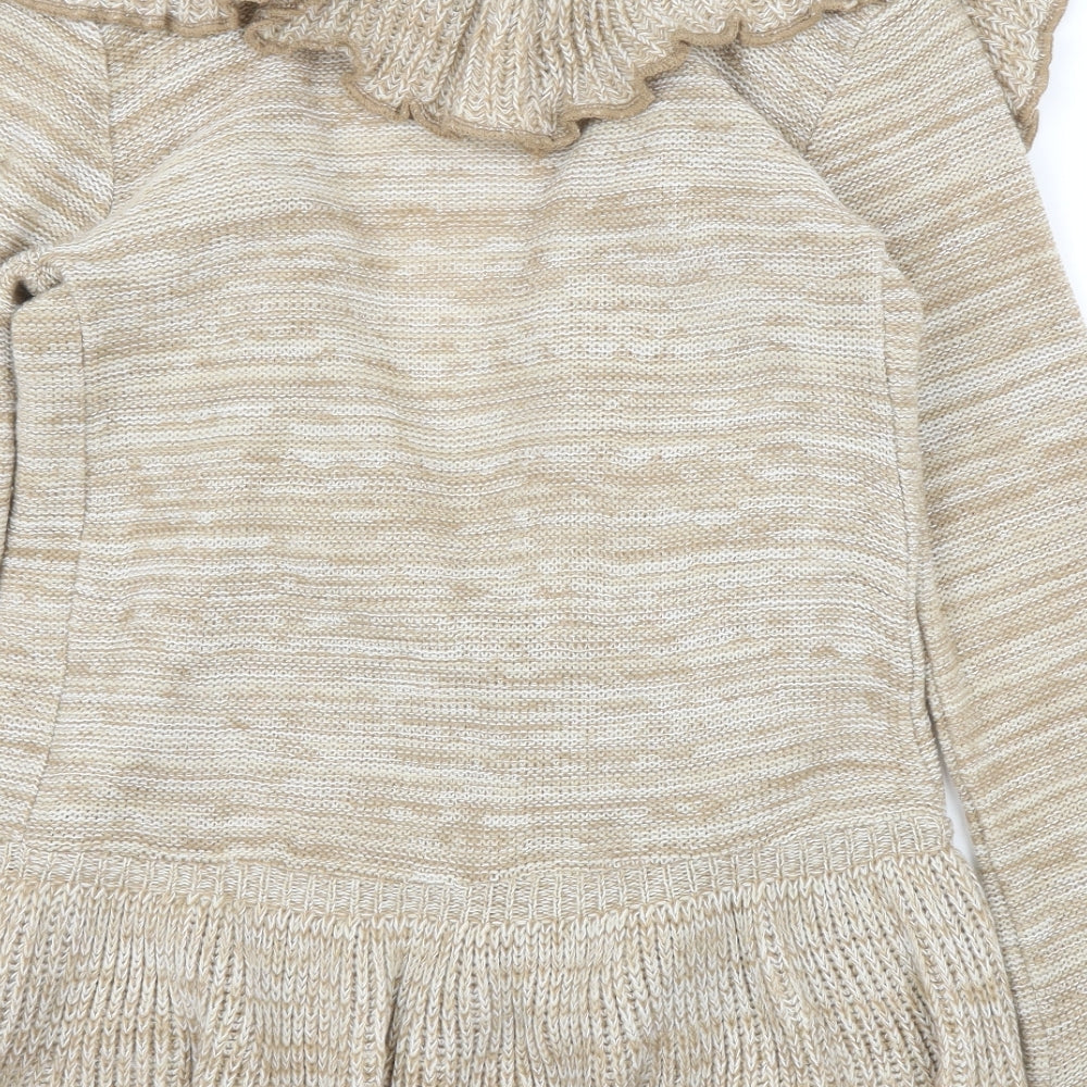 Pure & Natural Womens Beige Cardigan Jumper Size M