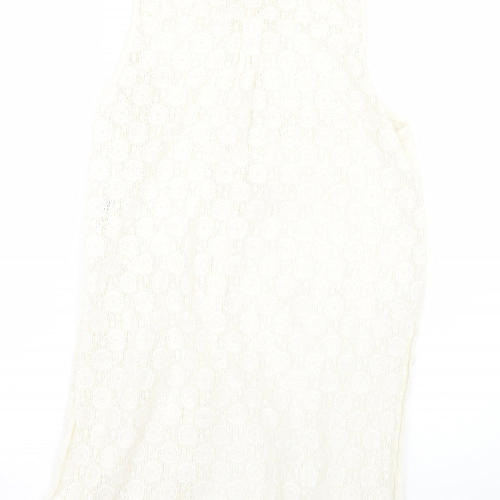 River Island Womens Beige Basic Button-Up Size 10
