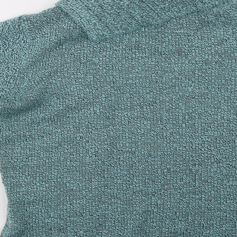 BM Collection Womens Green Knit Pullover Sweatshirt Size S