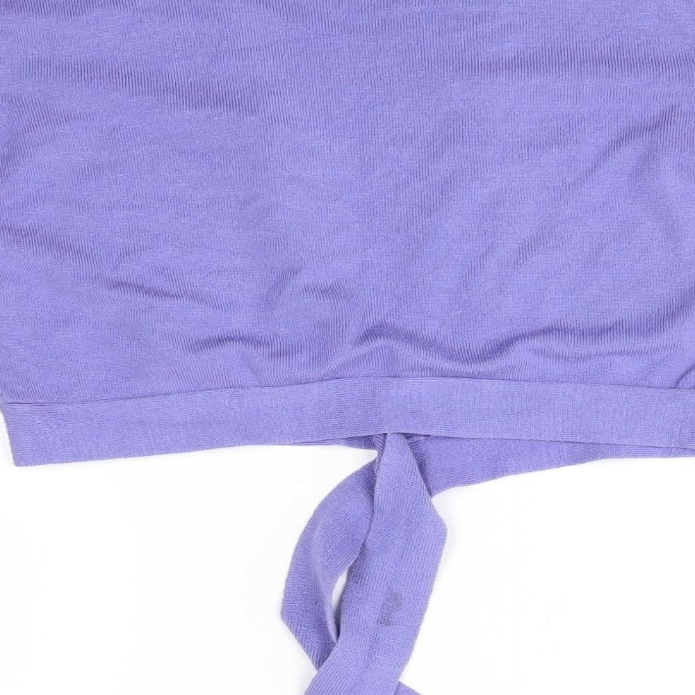 Mia Moda Womens Purple Cardigan Jumper Size L