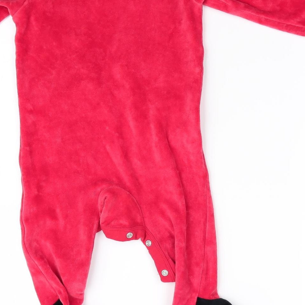Fred & Flo Boys Red Solid One Piece Size 6-9 Months - Father Christmas