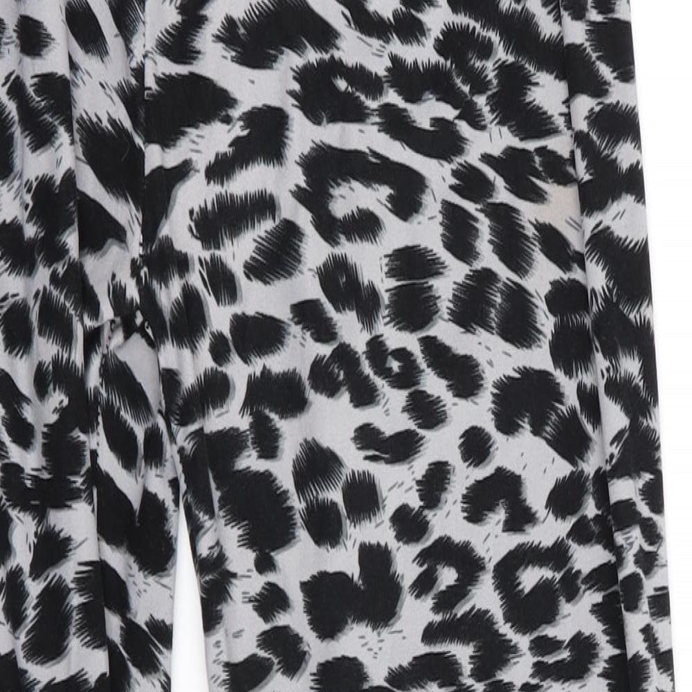 Preworn Girls Black Animal Print Jegging Trousers
