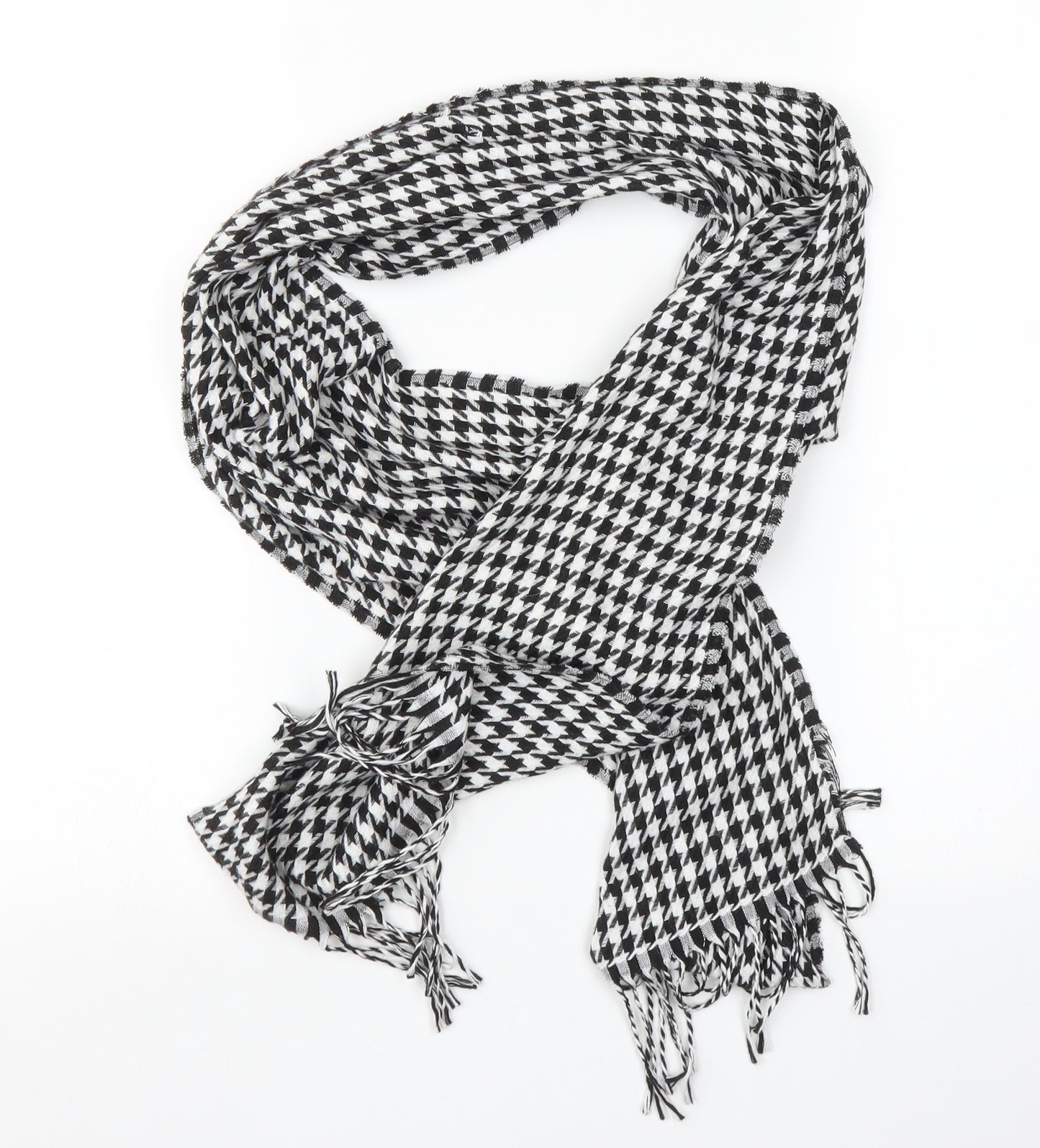 Preworn Womens Multicoloured Houndstooth Scarf