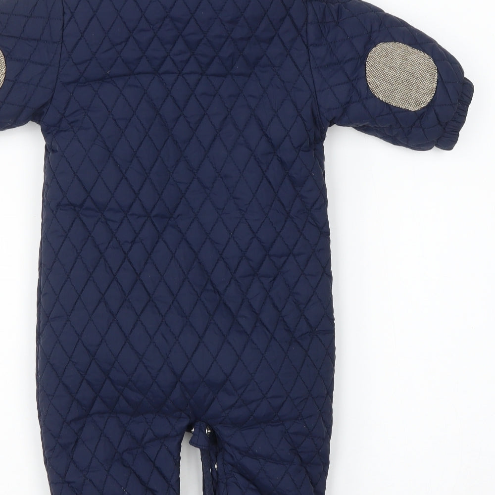 NEXT Boys Blue Quilted Snowsuit Size 3-6 Months