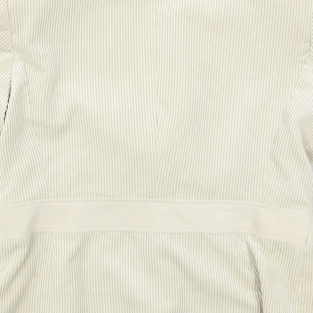 Klass Womens Beige Corduroy Jacket Size 12