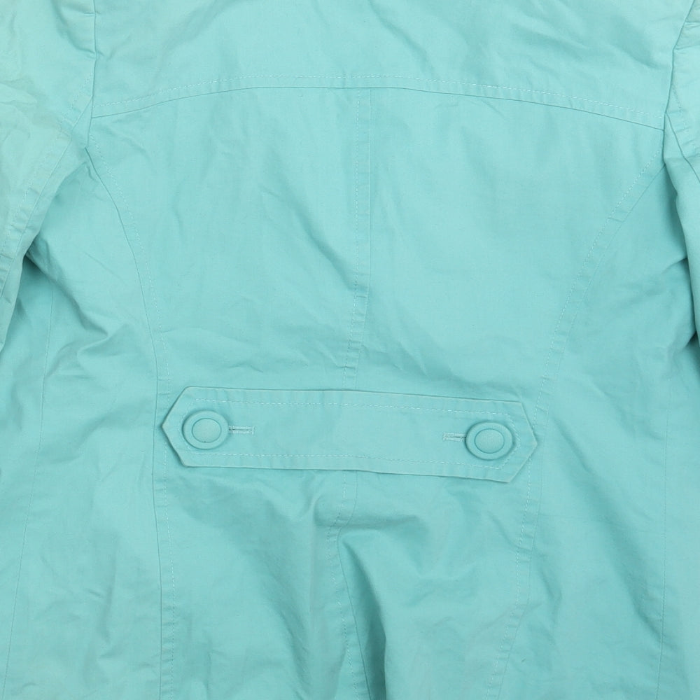 Per Una Womens Green Trench Coat Coat Size 8