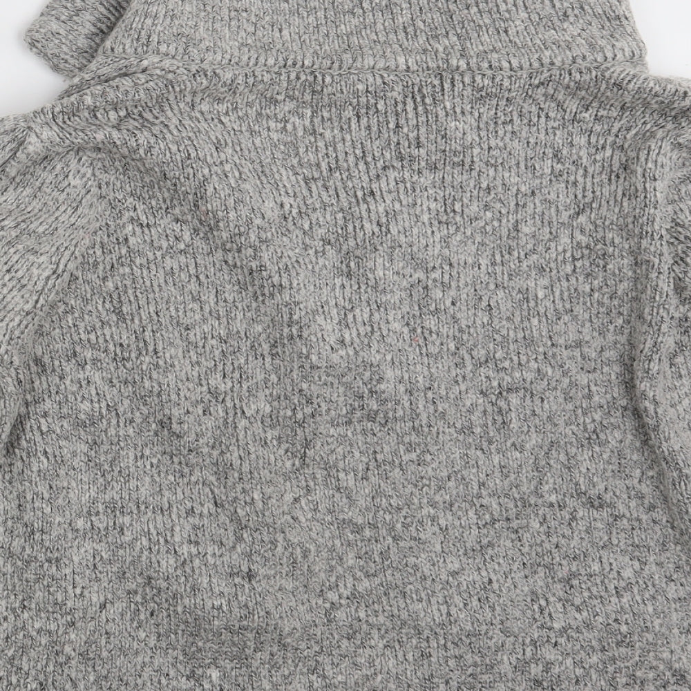 BM Womens Grey Cardigan Jumper Size L