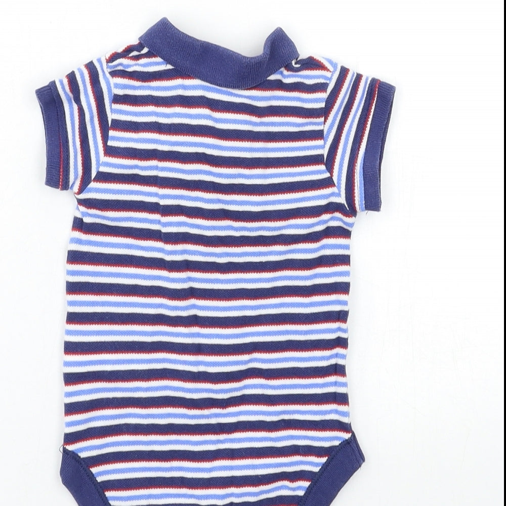 Marks and Spencer Baby Blue Striped Babygrow One-Piece Size 9-12 Months