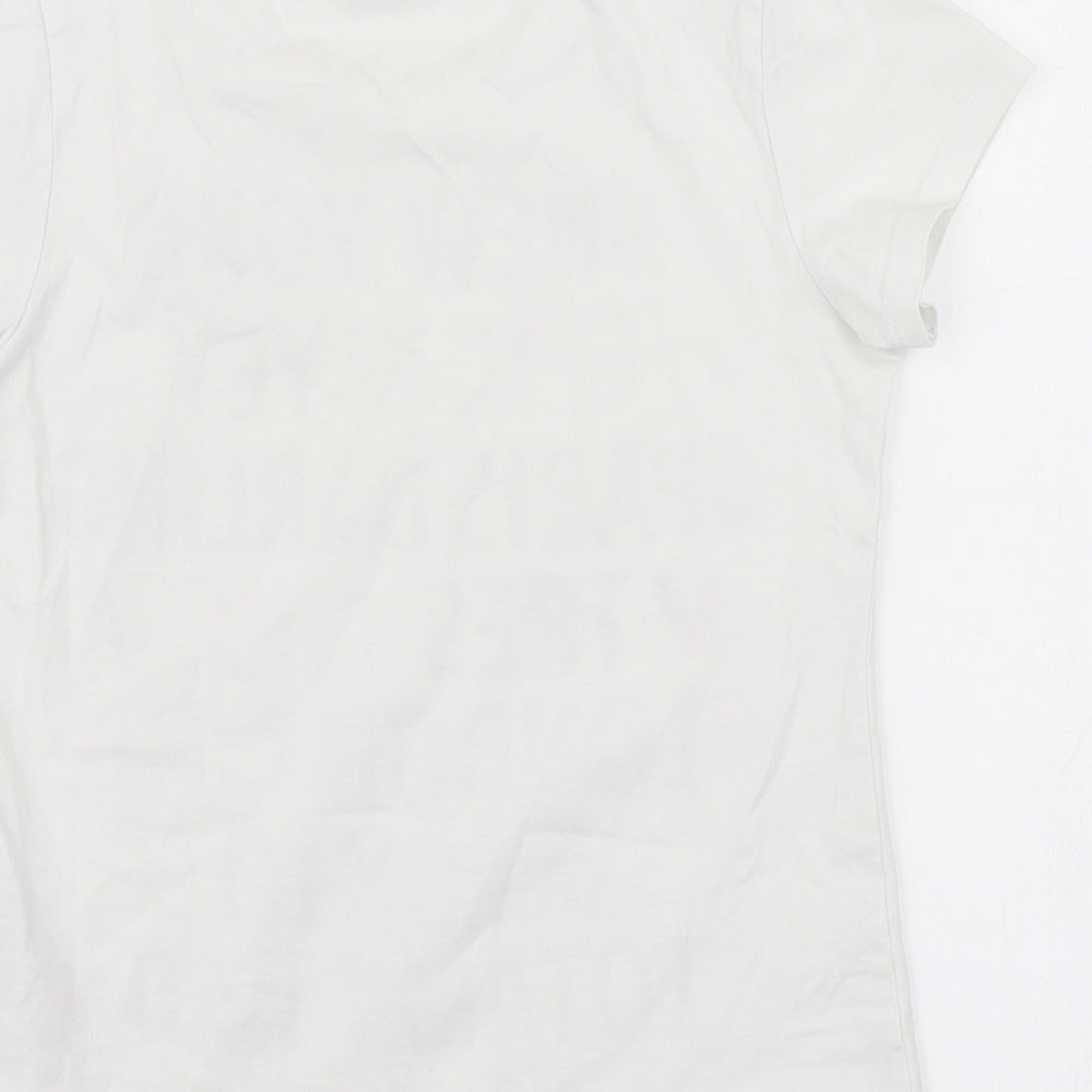 M&S Girls White Basic T-Shirt Size 8-9 Years