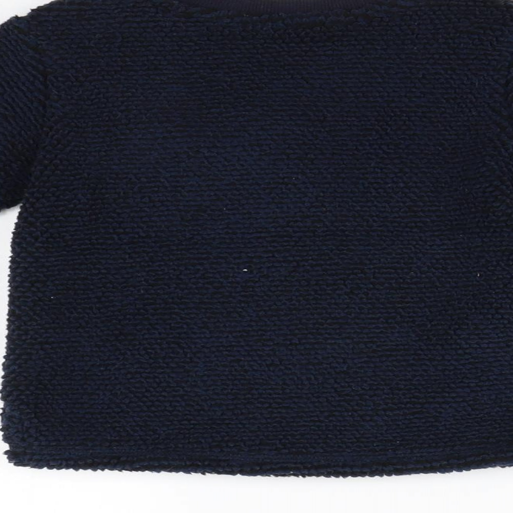 M&S Baby Blue Fleece Pullover Jumper Size 12-18 Months