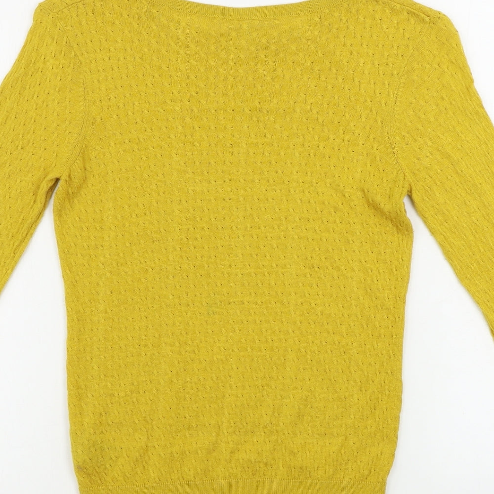 H&M Womens Yellow Pullover Jumper Size S
