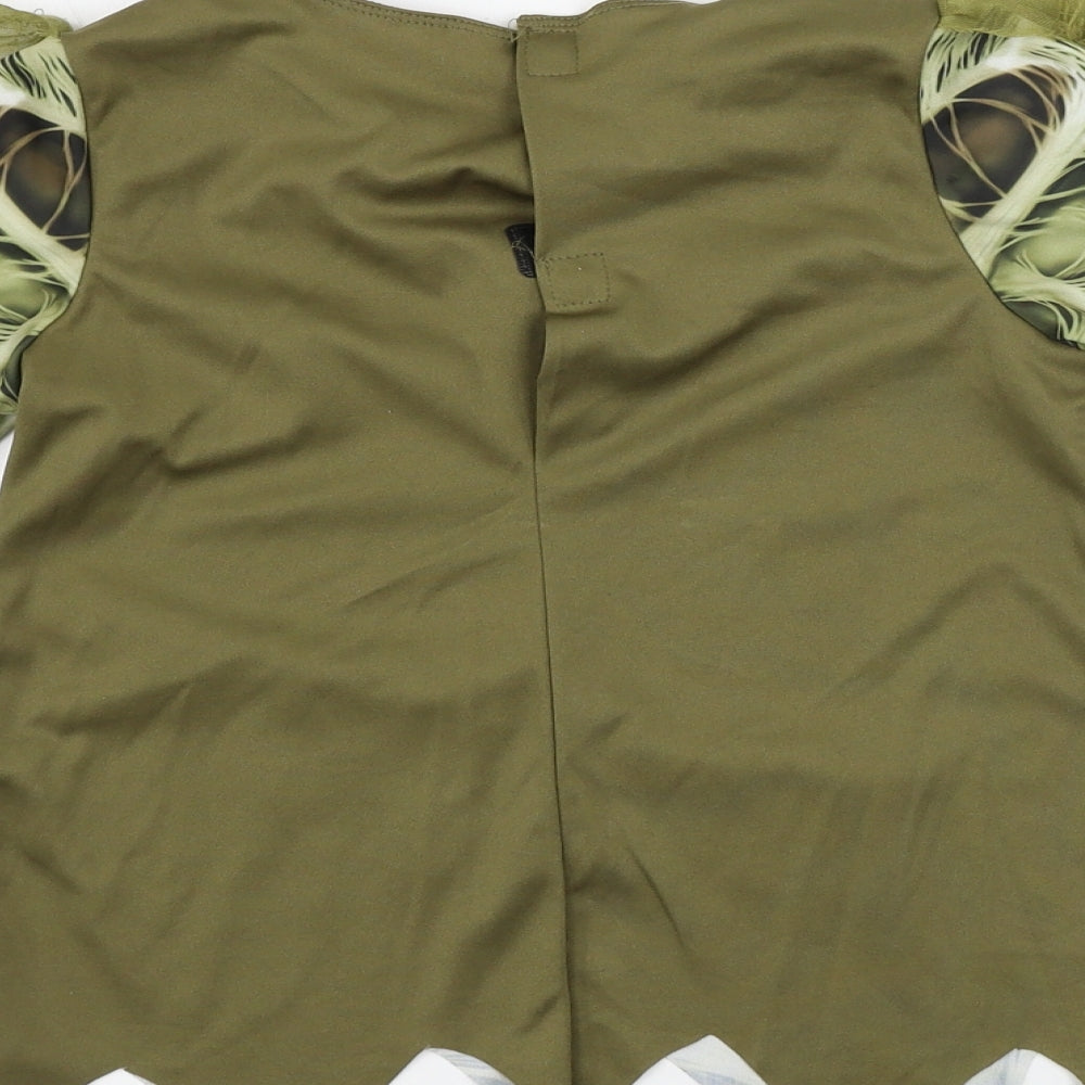 TU Boys Green Basic T-Shirt Size 5-6 Years