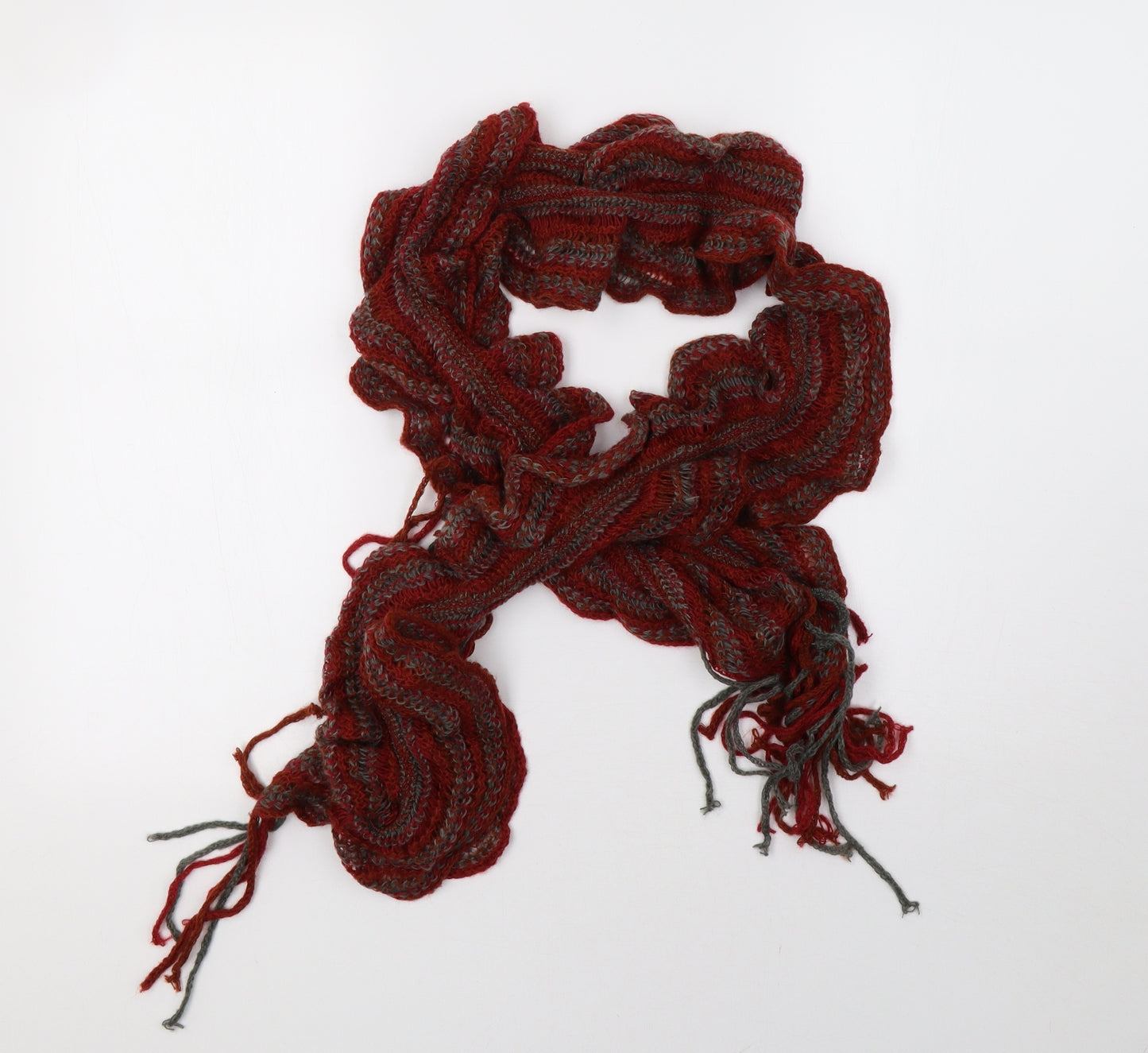 Intrigue Womens Red Knit Scarf