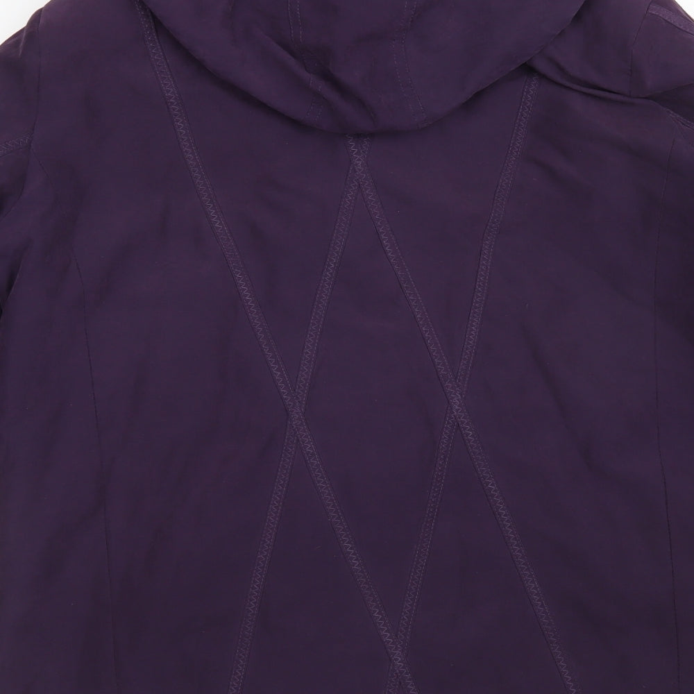BM Womens Purple Overcoat Coat Size M
