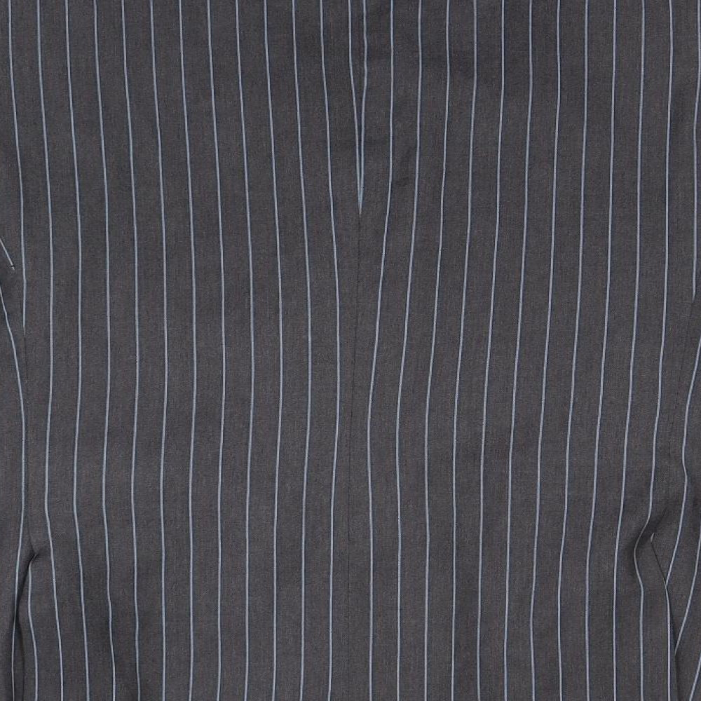 H&M Mens Grey Striped Jacket Suit Size L