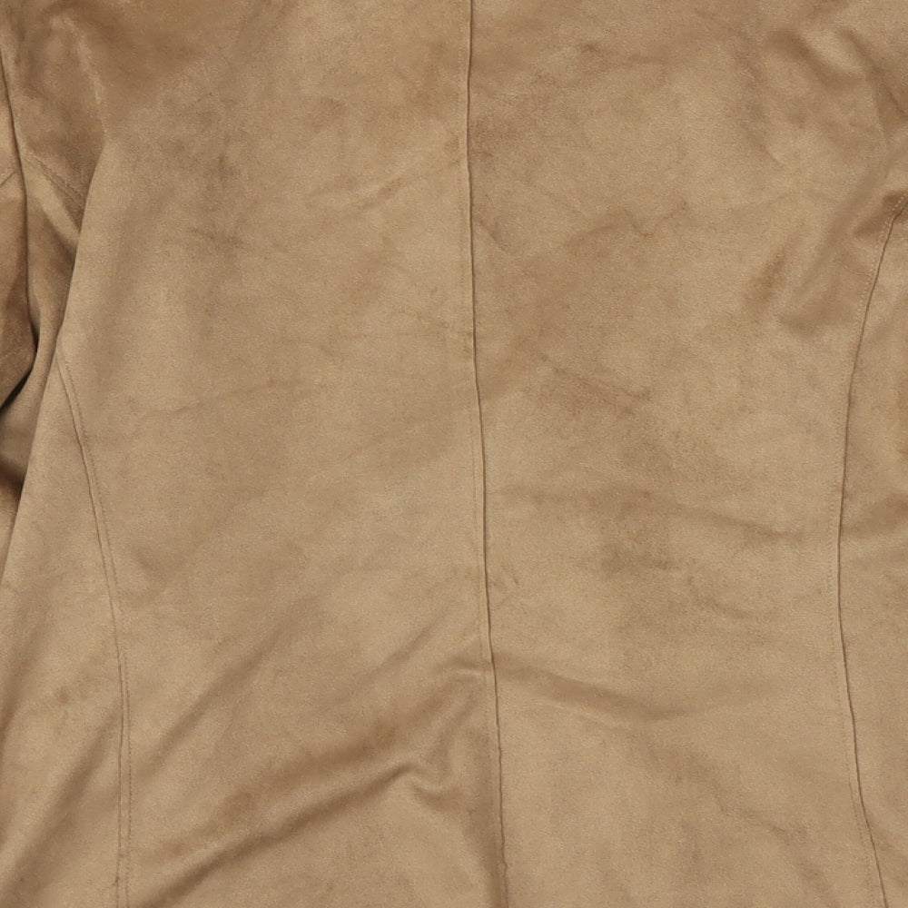 Suzanne Grae Womens Brown Wrap Jumper Size M