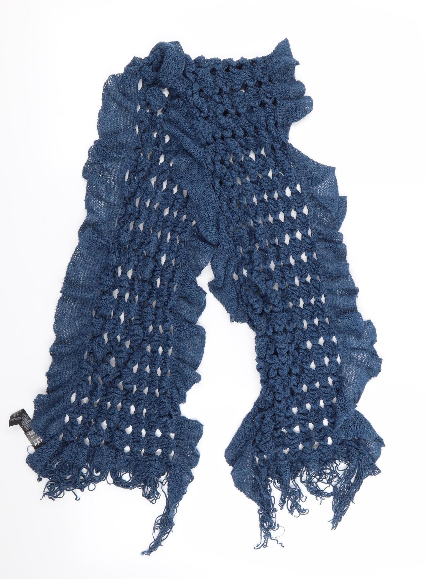 Per Una Womens Blue Scarf - Ruffled Scarf