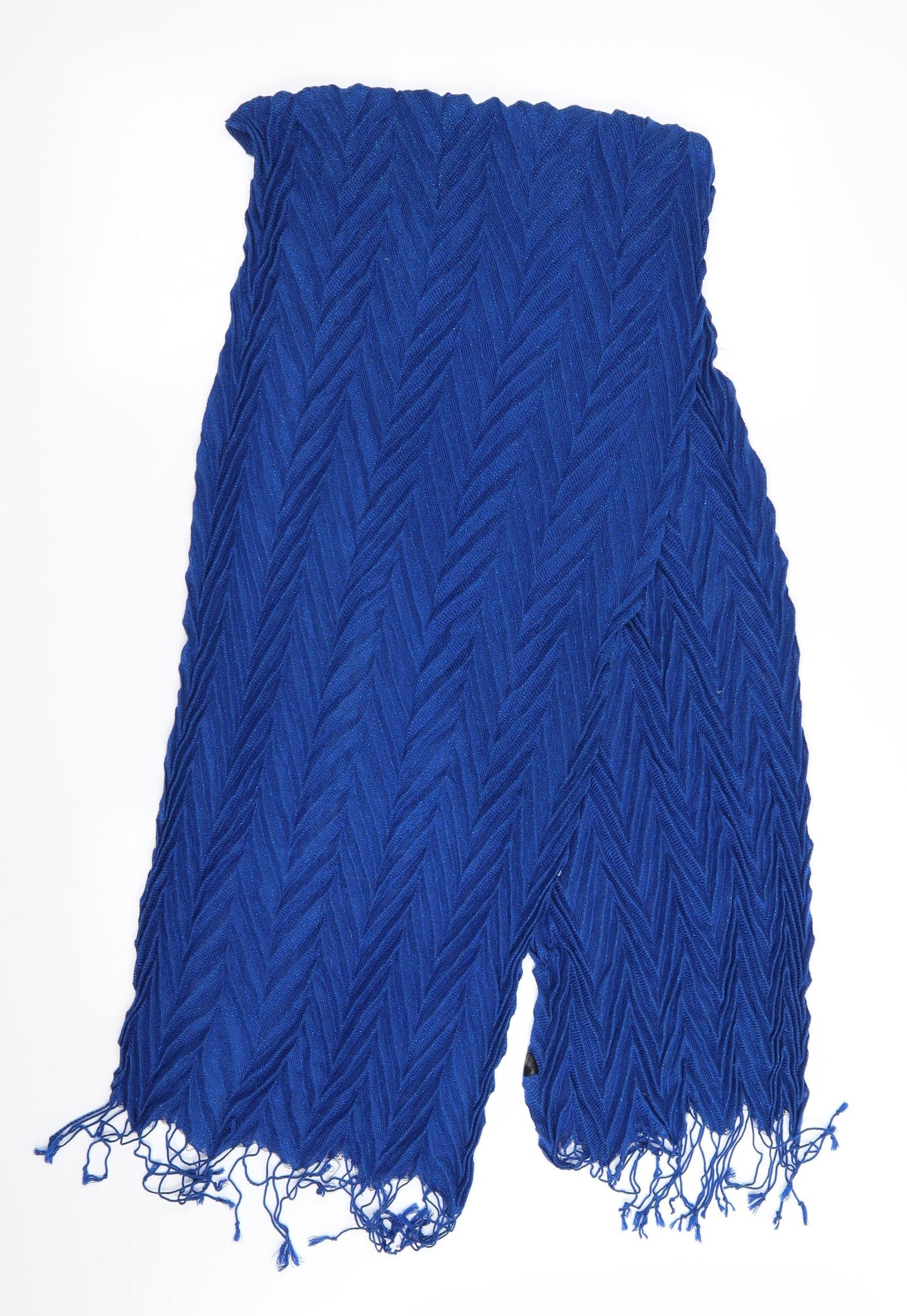 Preworn Womens Blue Scarf - Subtle glitter effect
